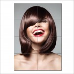 Sleek Bob mit geradem Pony Firsuren Friseursalon Poster